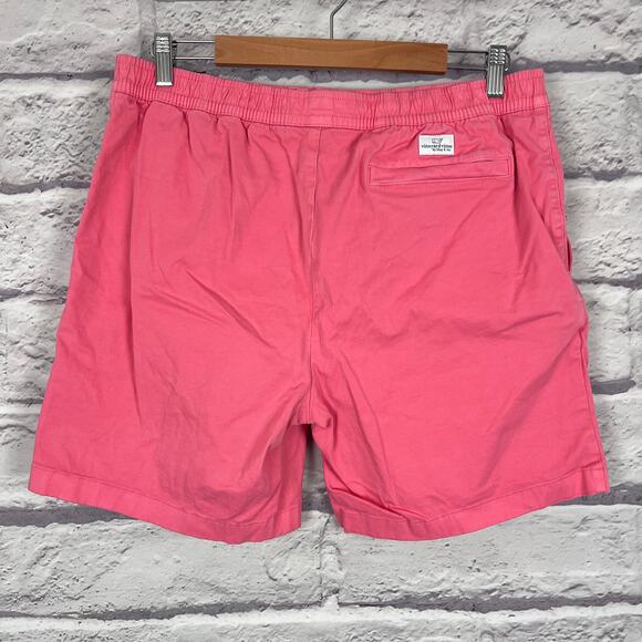 VINEYARD VINES Men's L Hot Pink Resort Beach Tropical Stretchy Jetty 7" Shorts - Picture 5 of 11